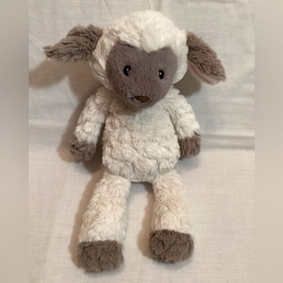 Mary Meyer Stuffed Plush Lamb Sheep Toy - Cream & Grey Very Soft Nursery Decor - Picture 1 of 7